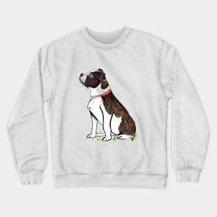 Brindle Staffordshire Bull Terrier Crewneck Sweatshirt